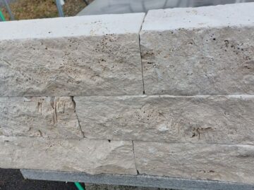 Mauersteine Travertin Crema