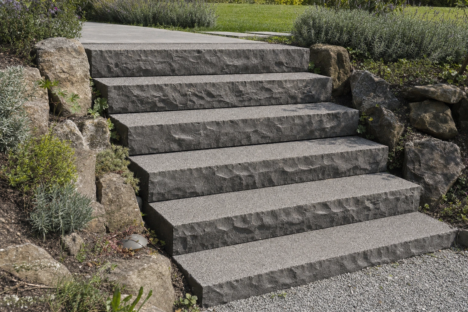 Moodbild von Blockstufen Basalt Vietnam