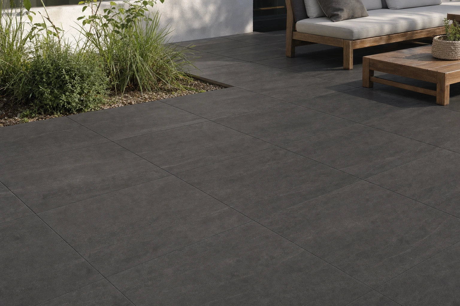 Moodbild von Bodenplatten Ardesia Black Marpol