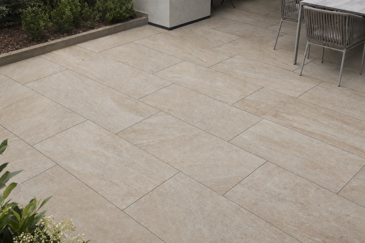 Moodbild von Bodenplatten FSZ Quarzstone Beige