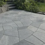 Moodbild von Bodenplatten San Bernardino silber - formwild / Mosaik