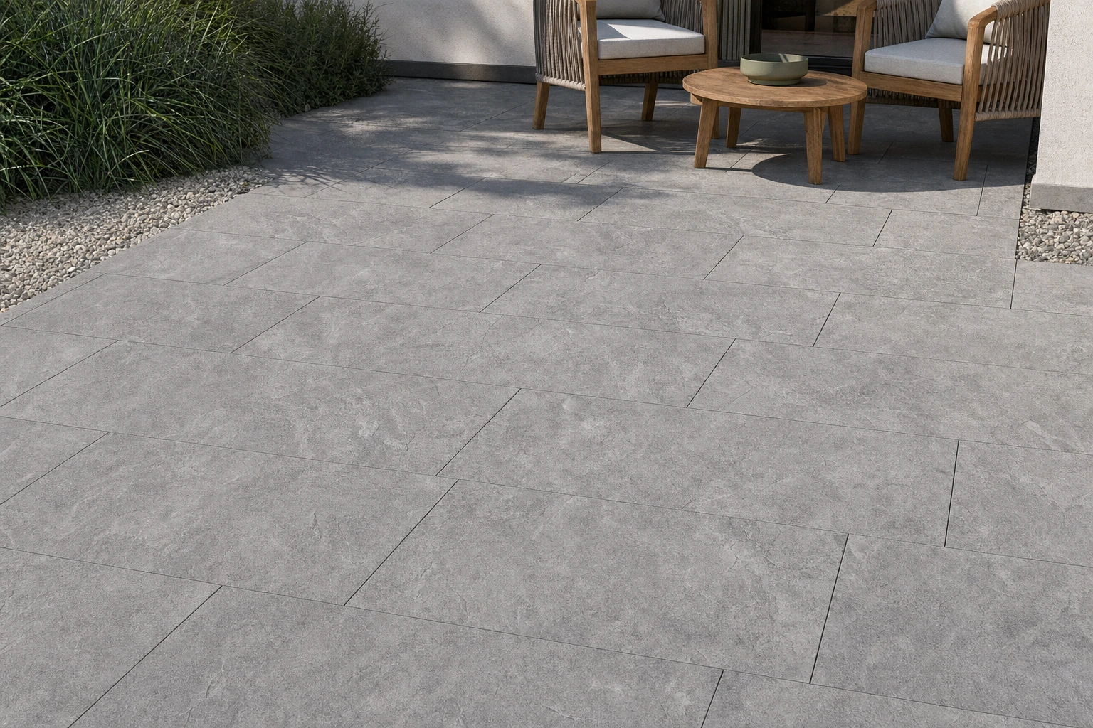 Moodbild von Bodenplatten Slate Grey