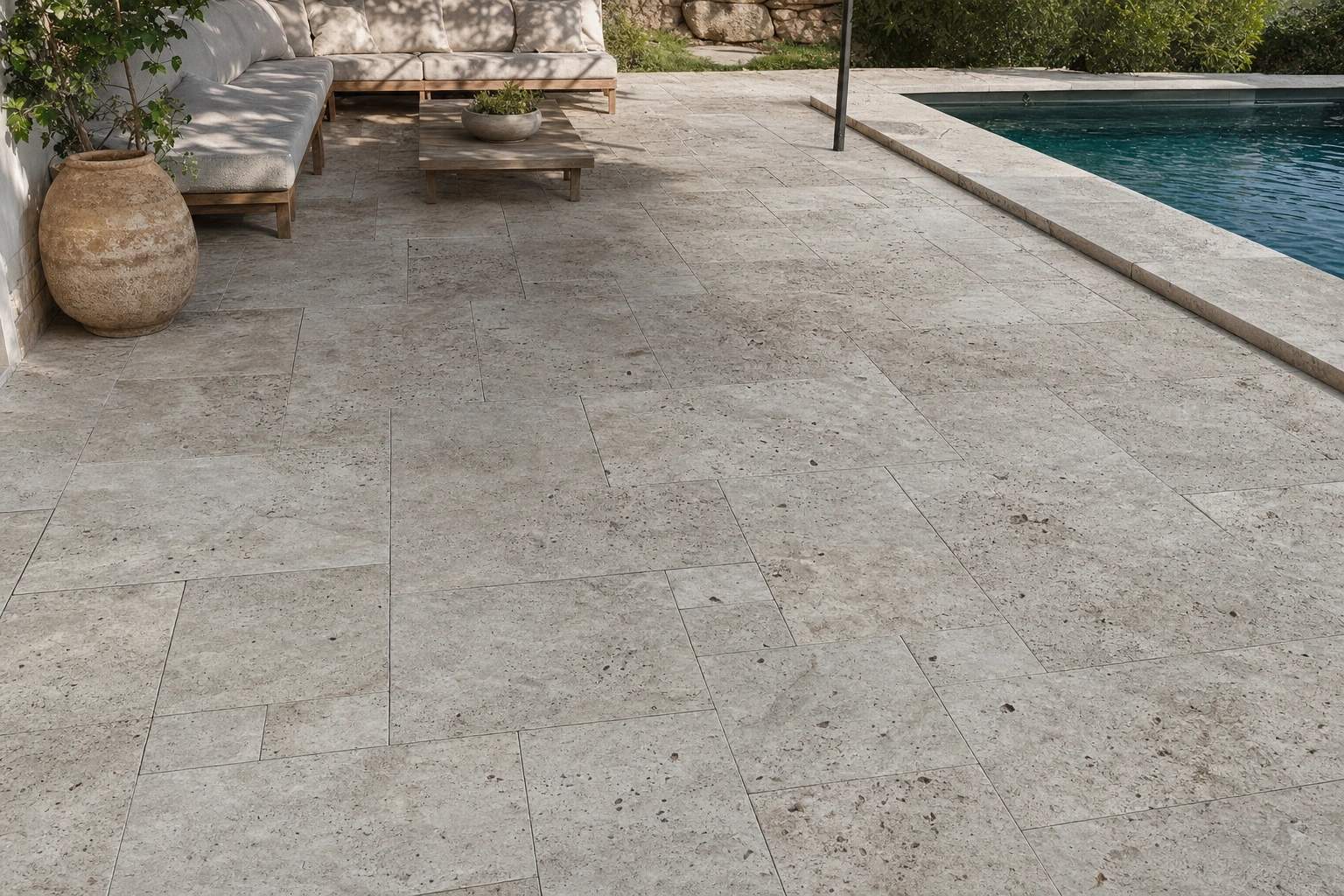 Moodbild von Bodenplatten Travertin Crema Classic 2. Wahl