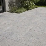 Moodbild von Bodenplatten Travertin Silver Blue