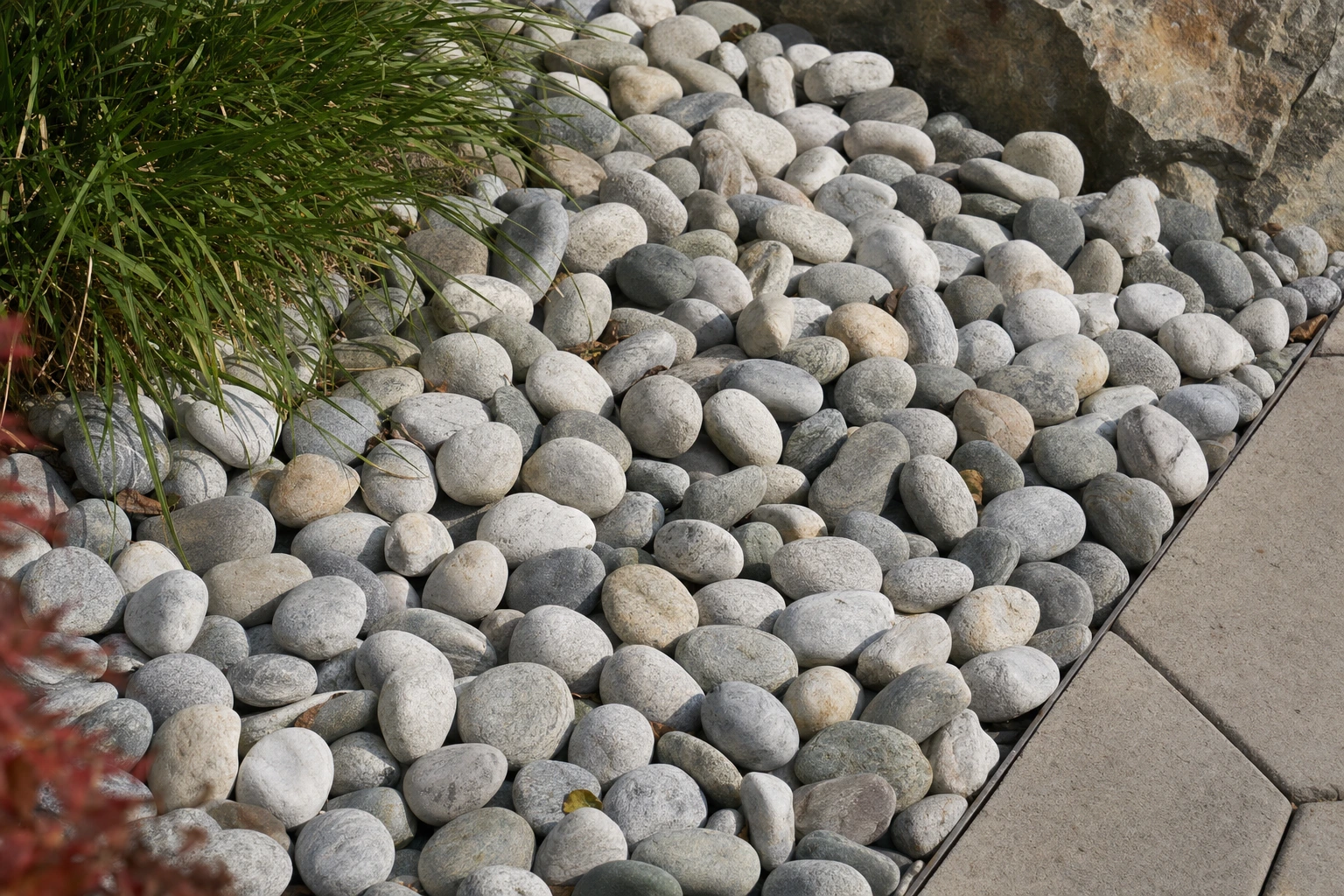 Moodbild von Kiesel Ticino Bollensteine rund