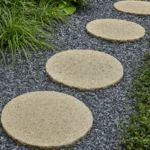 Moodbild von Trittplatten Julia Giallo rund